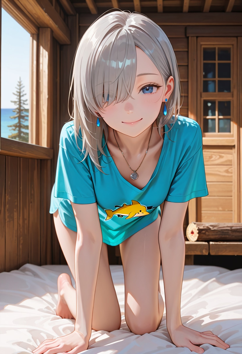由璃亜 Oversized T-shirt (4) | の人気AIイラスト・グラビア