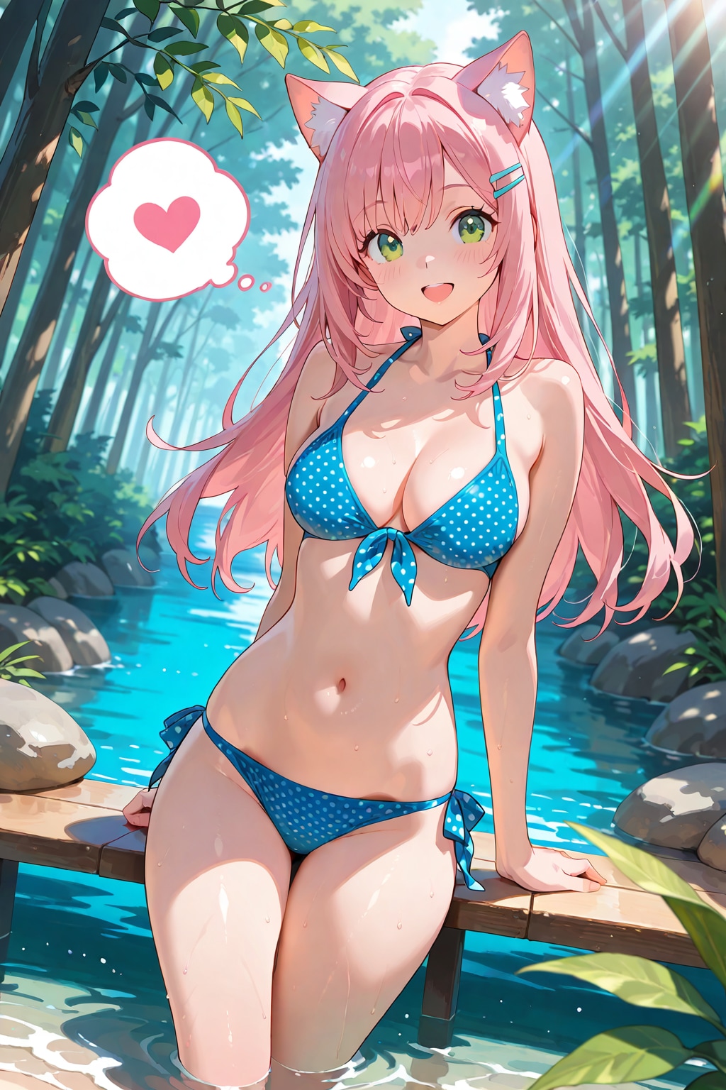 ねぇねぇ✨この水着可愛くない❓キャハッ💕🐱🎶