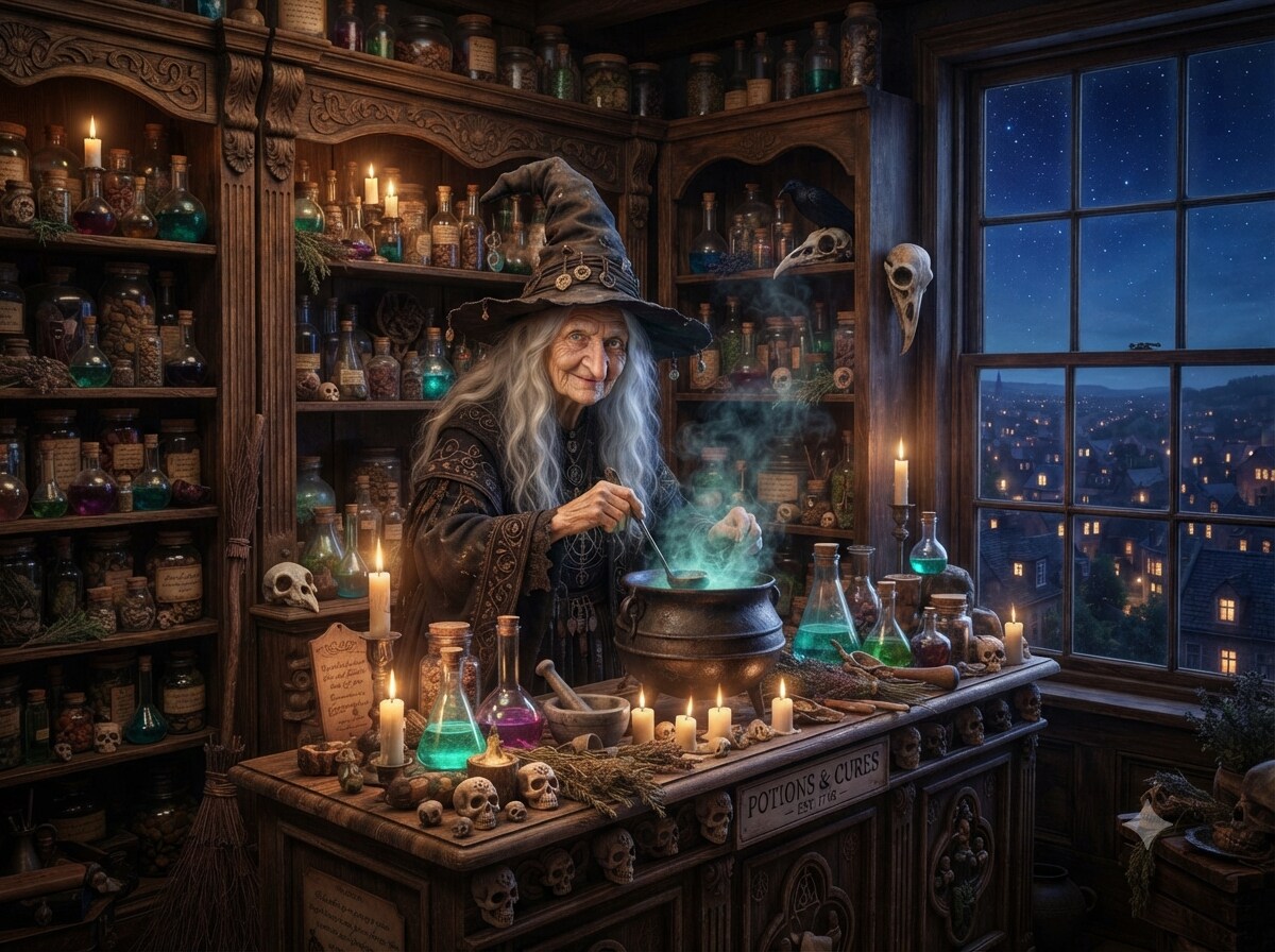 魔法オババの薬屋 🧪⚗️🧙‍♀️ | の人気AIイラスト・グラビア