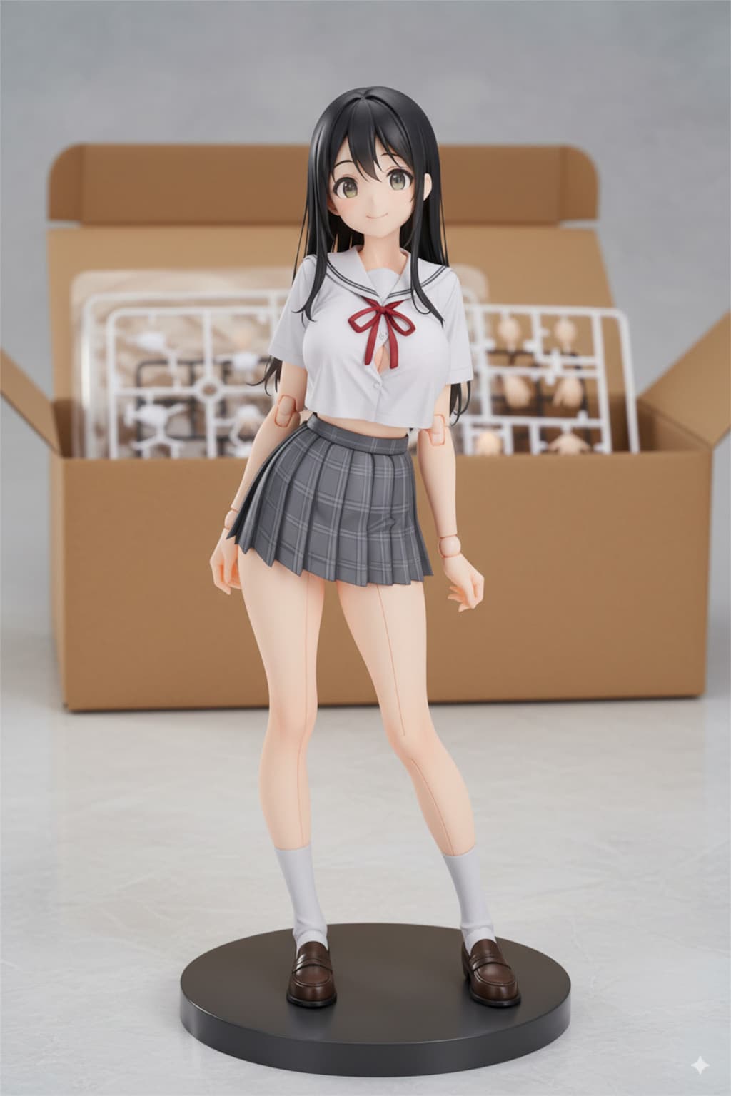 黒髪ロングちゃんプラモ