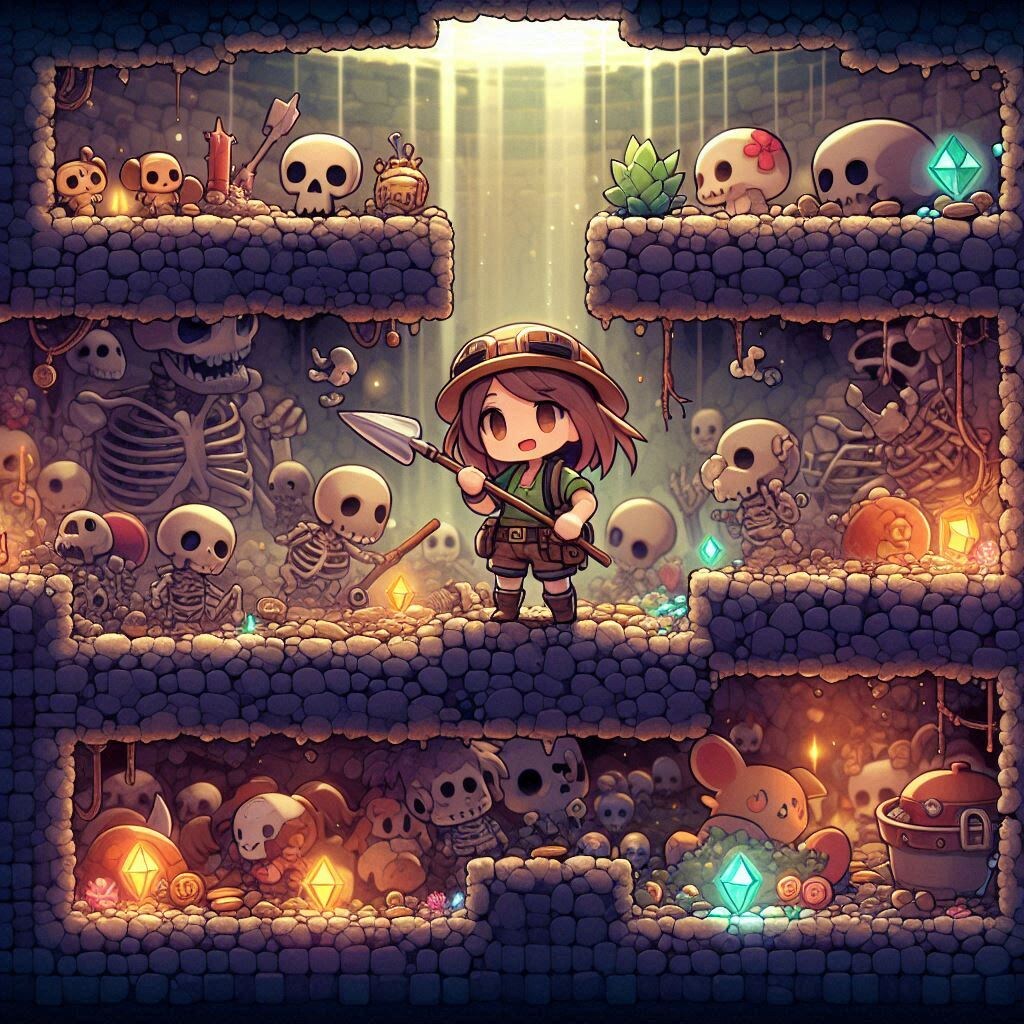 地下ダンジョンを発掘