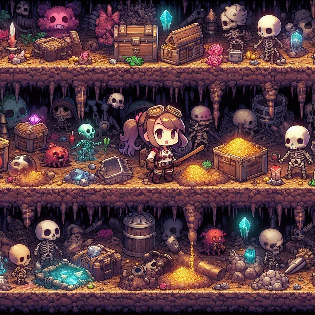 地下ダンジョンを発掘