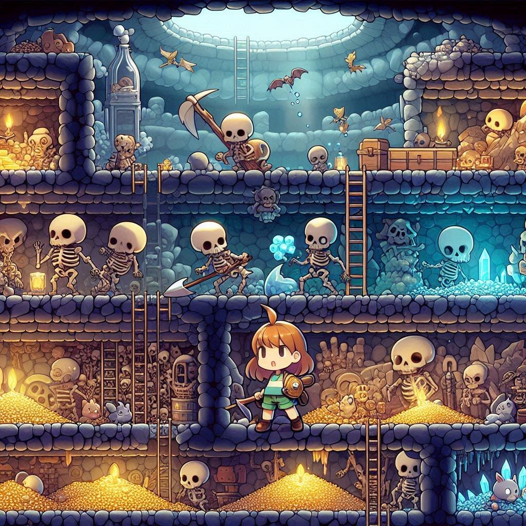 地下ダンジョンを発掘