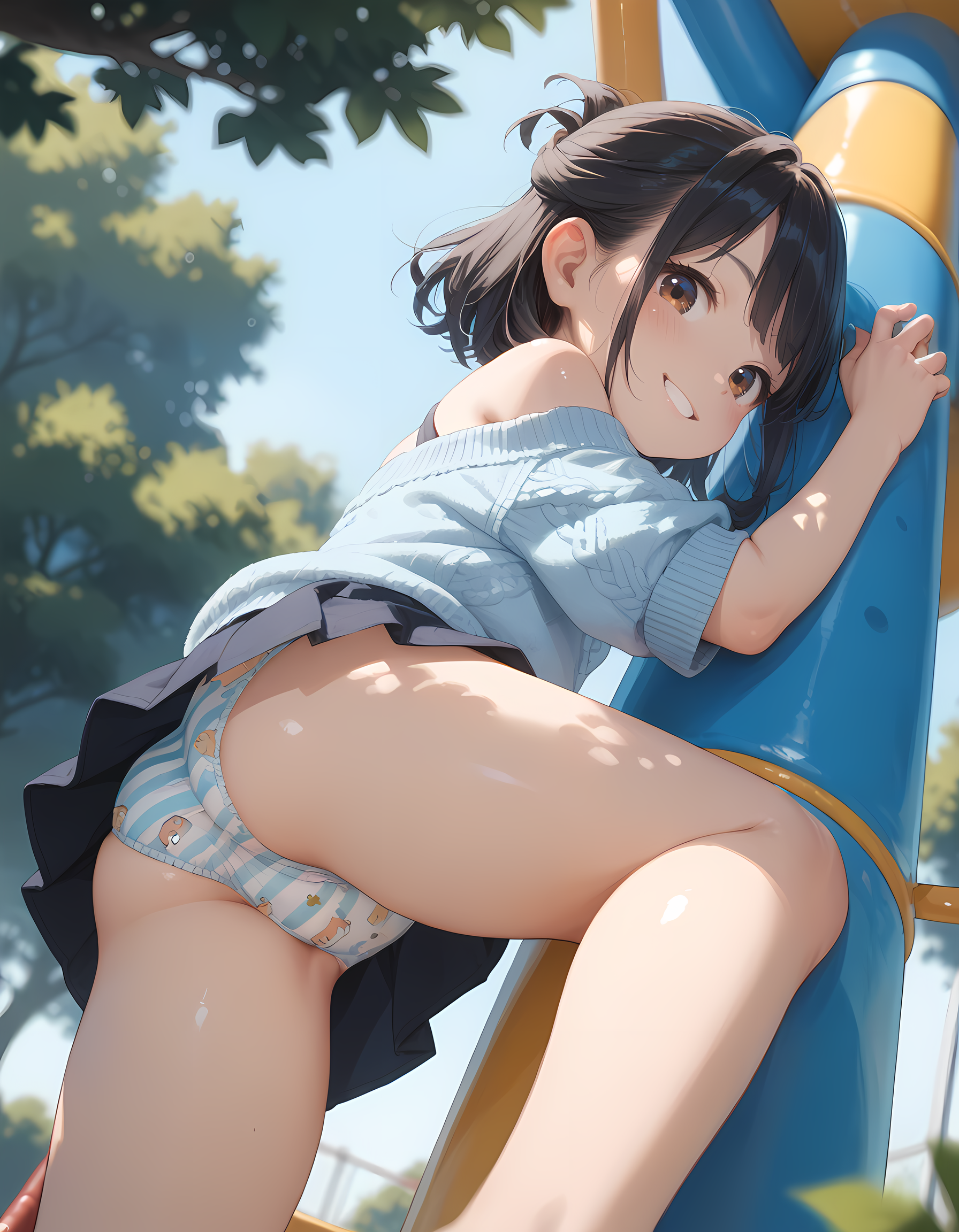 公園の溌溂少女
