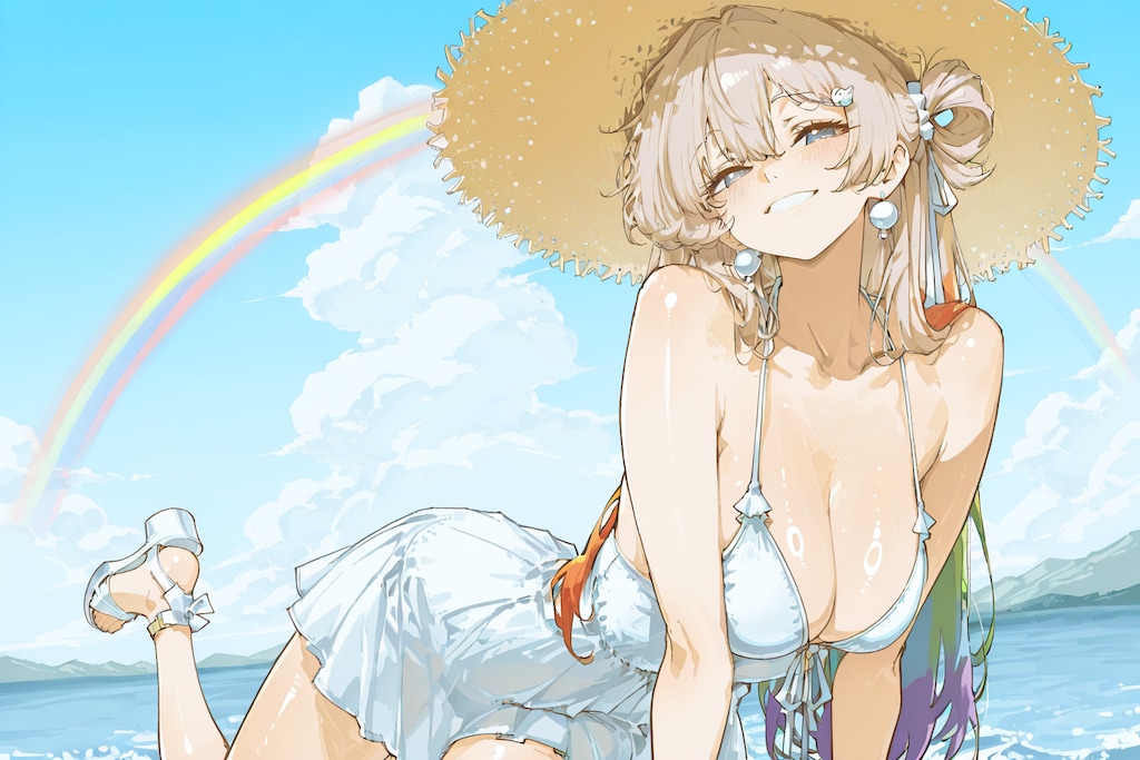 ストローハットのお嬢さん