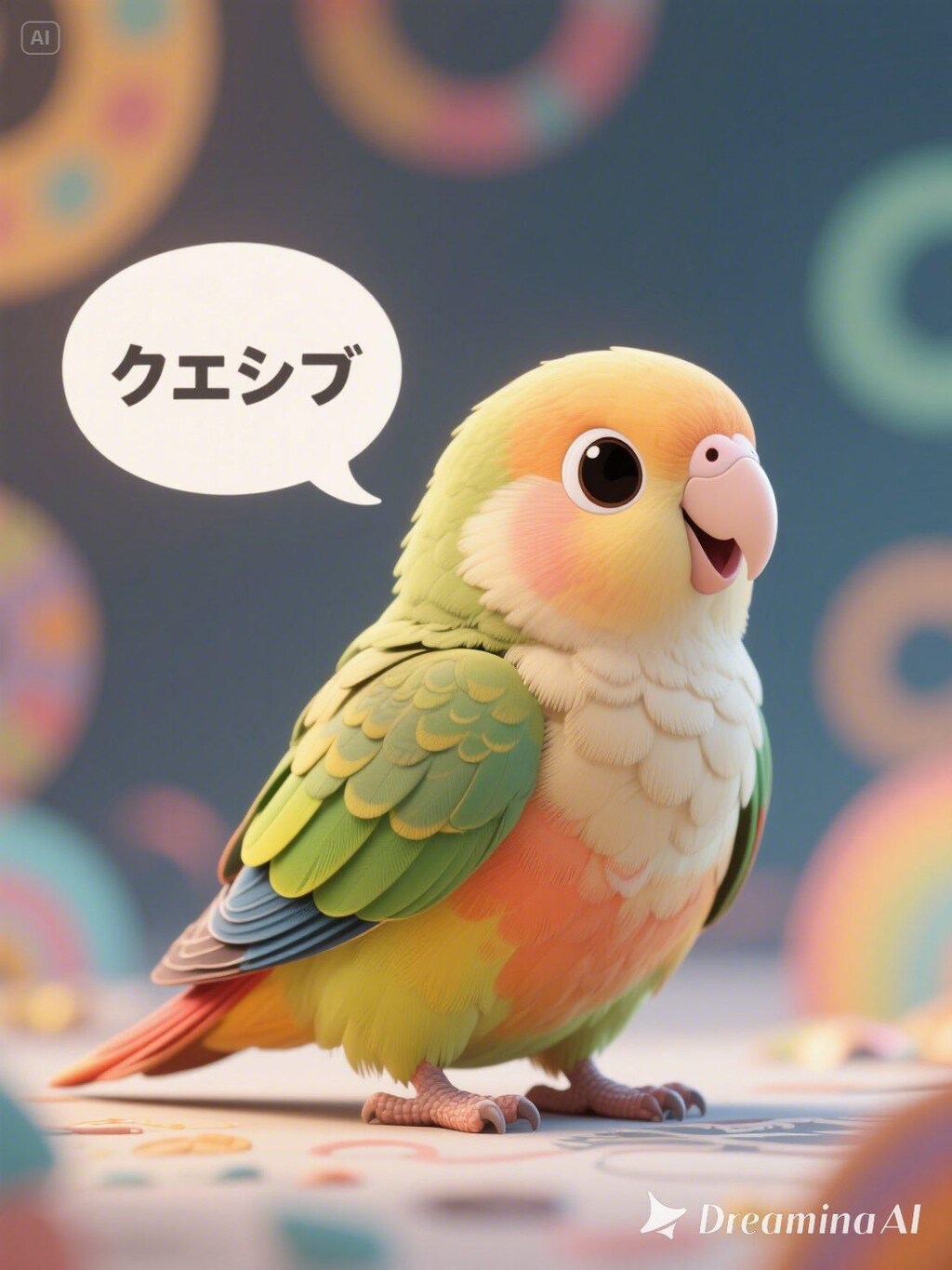 dreaminaで喋るインコさん