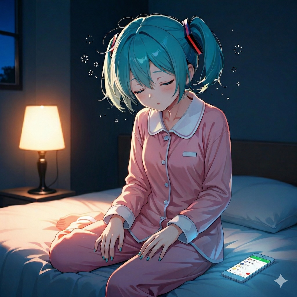 あれ？　ミクさんから返事がこないなぁ？😴