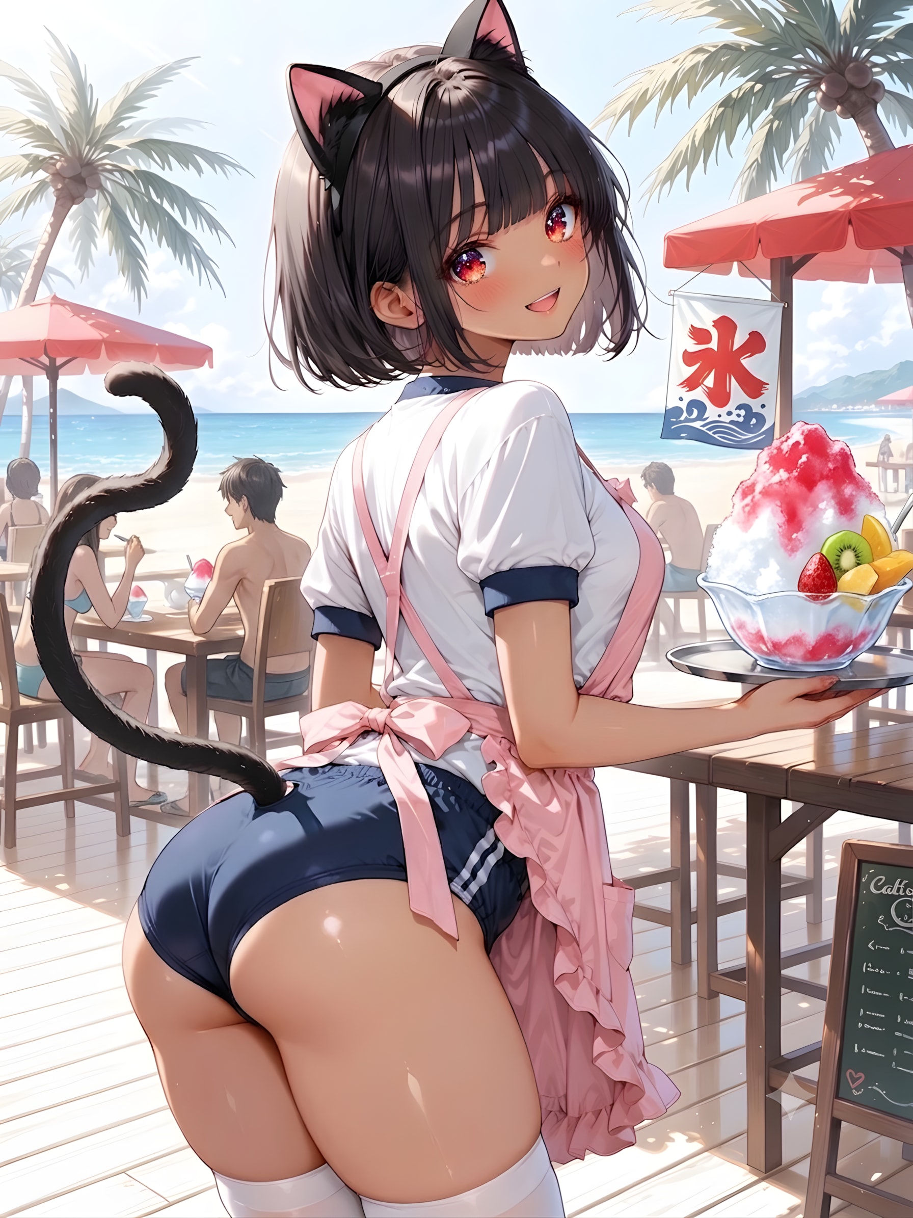 ブルマキャットとかき氷 ~ 黒髪ボブのブルマ娘１４９ ~