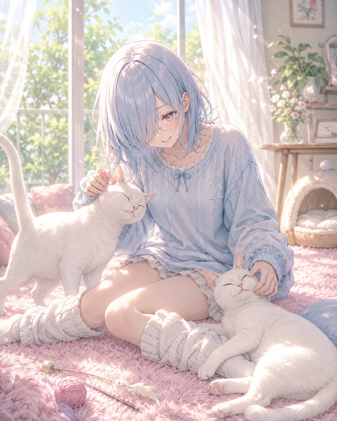 ねこたちと | の人気AIイラスト・グラビア