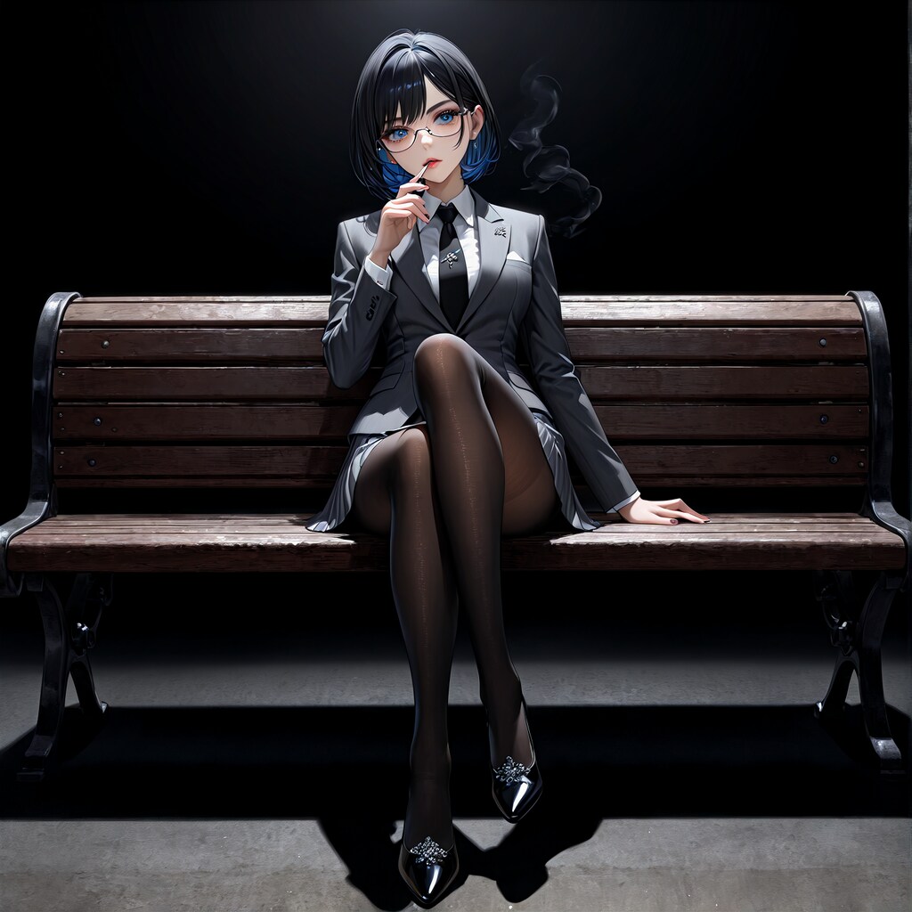 煙草とスーツと公園と