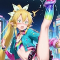 パンクコスで触手に襲われるSAOの子 2枚目