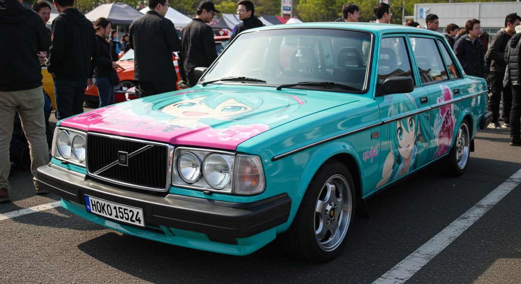 初音ミクボルボセダン痛車