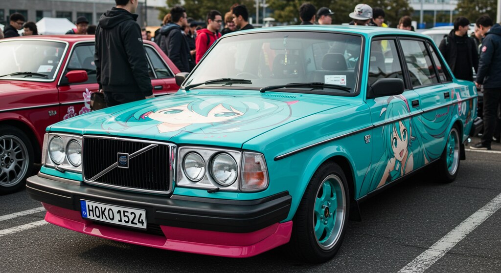 初音ミクボルボセダン痛車