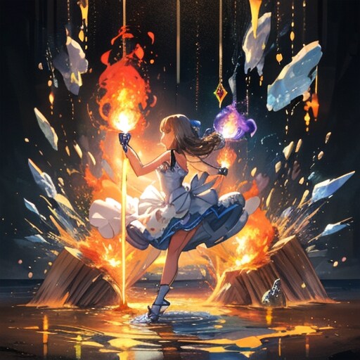 色々なエレメントの剣 | の人気AIイラスト・グラビア