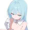 青髪の襟だけの子2 3枚目