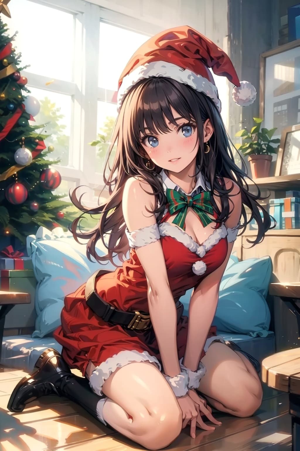 サンタコスの美少女 | の人気AIイラスト・グラビア