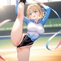 金髪ショート新体操美少女 3枚目