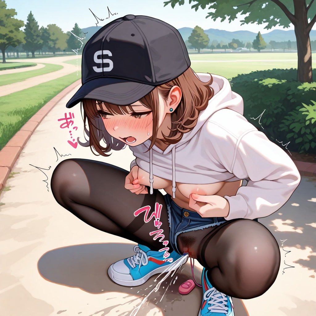 昼間の公園でイッちゃうOLさん