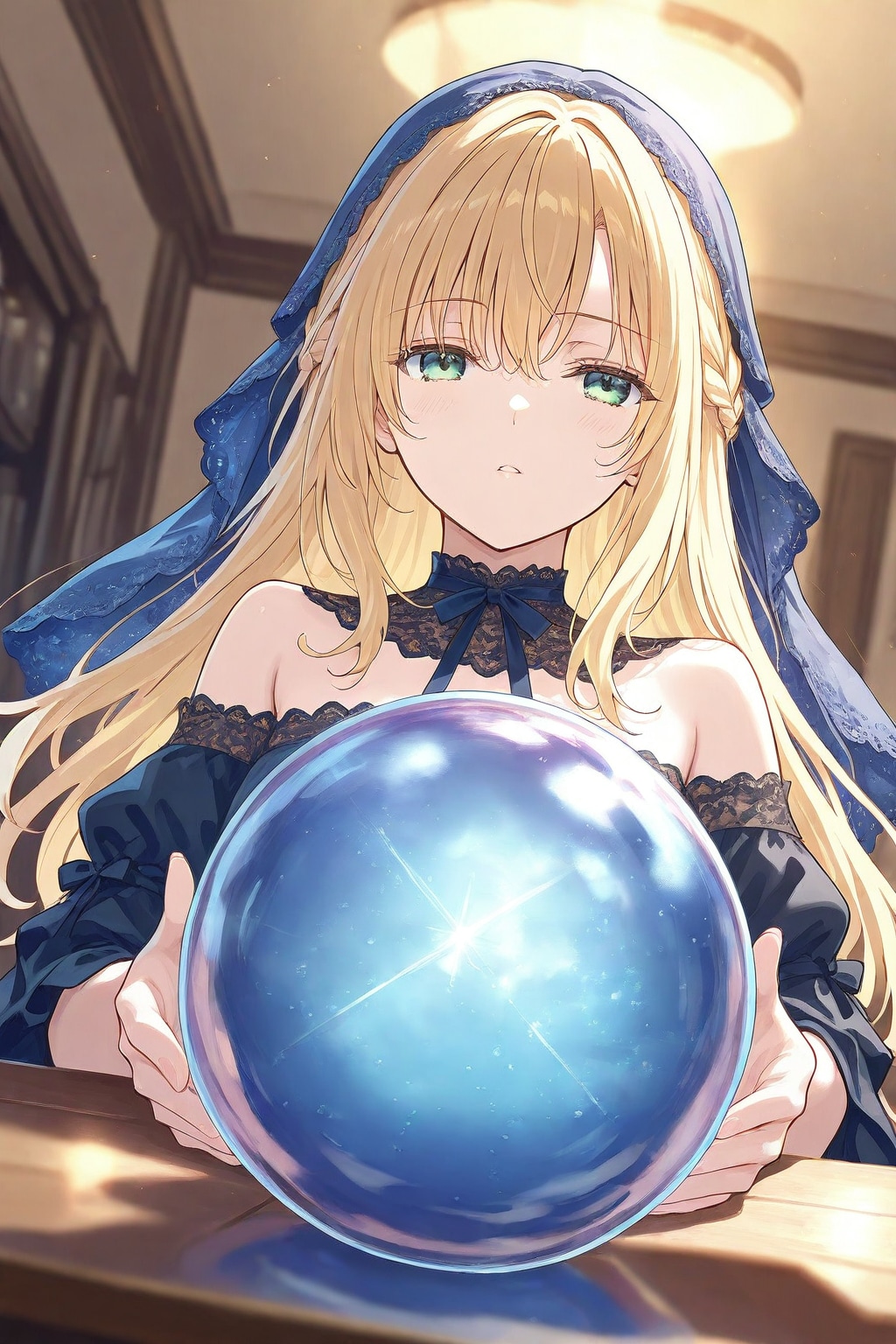金髪の占い少女