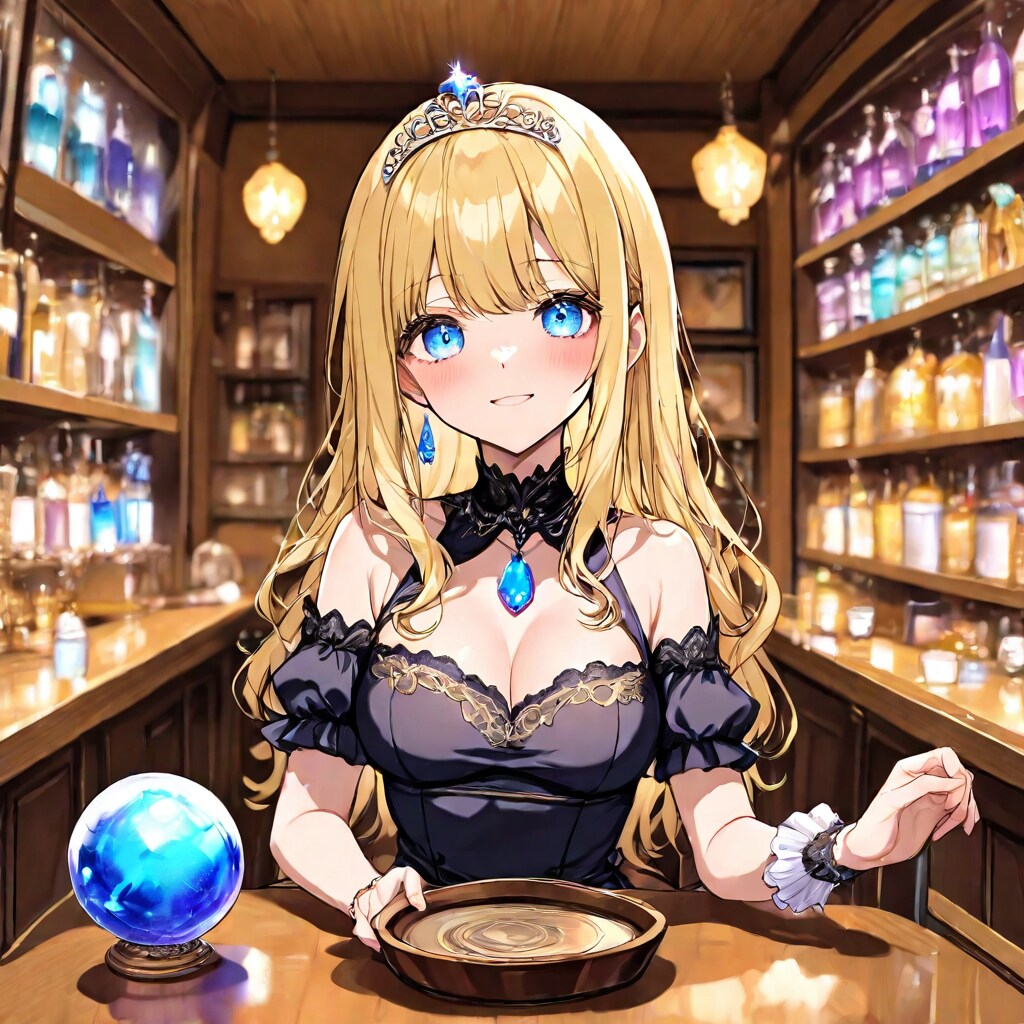 金髪の占い少女