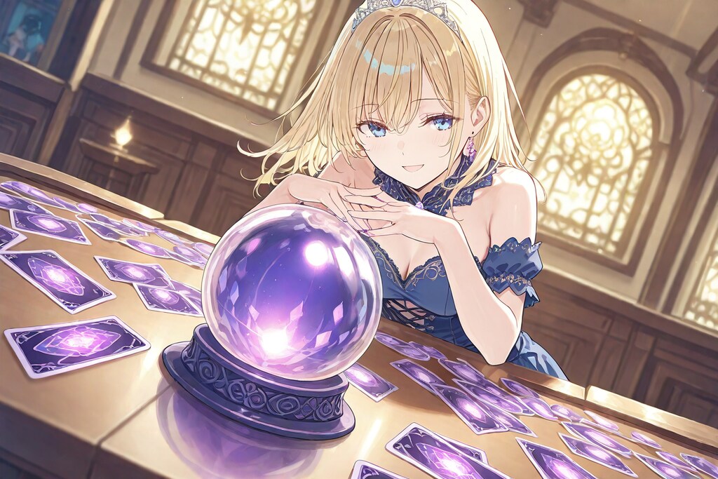 金髪の占い少女