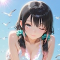白ビキニを着た葵ちゃんと海辺での思い出❤️ 3枚目