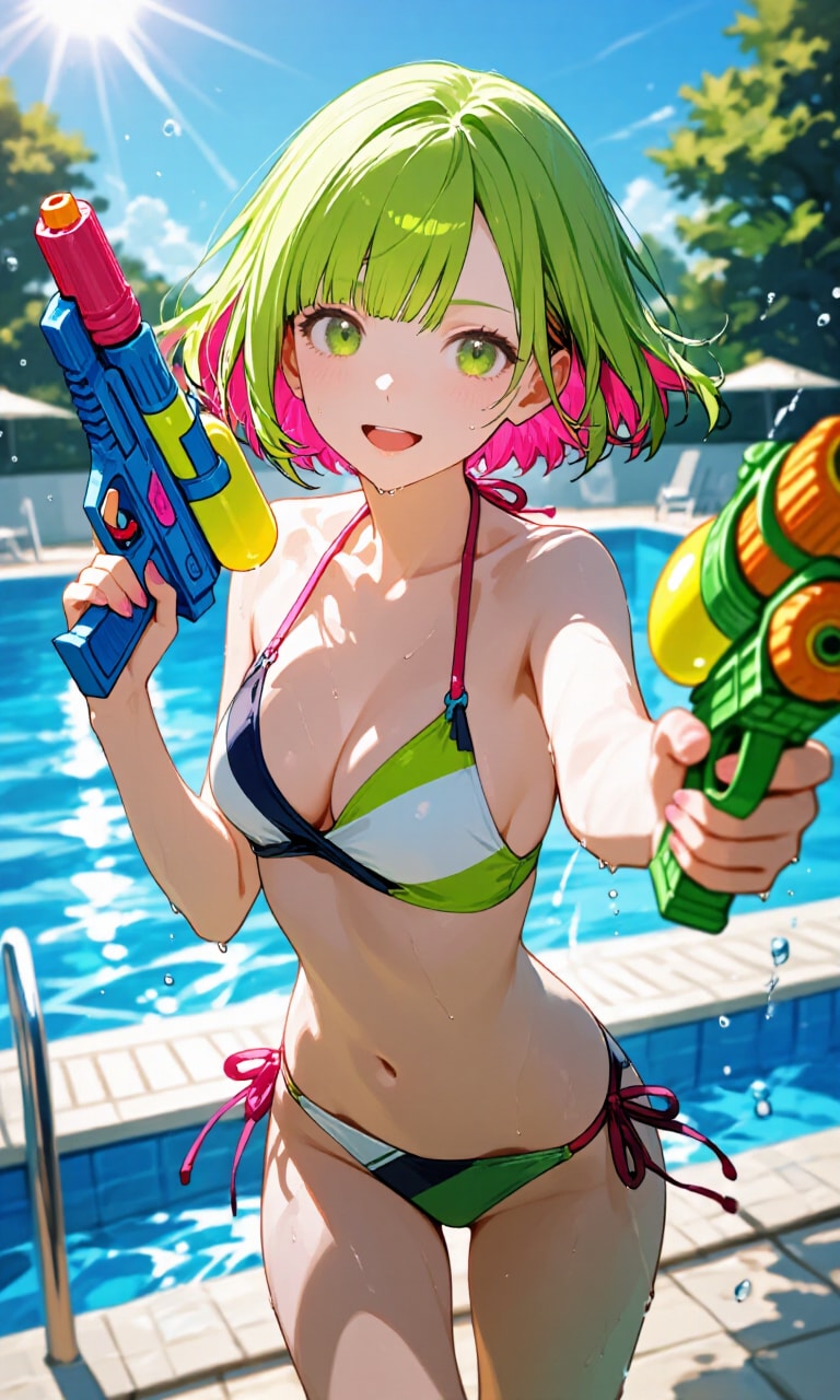川崎ちゃんと水鉄砲