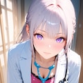 (1017)銀髪ちゃん女医 2枚目
