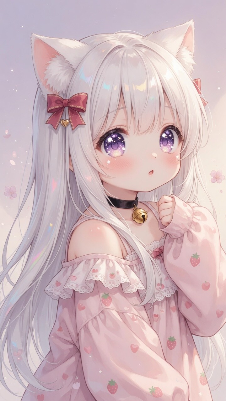 お腹見せて白猫ちゃん