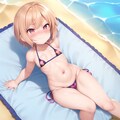 マイクロビキニ着たものの恥ずかしさに堪えてる娘 6枚目