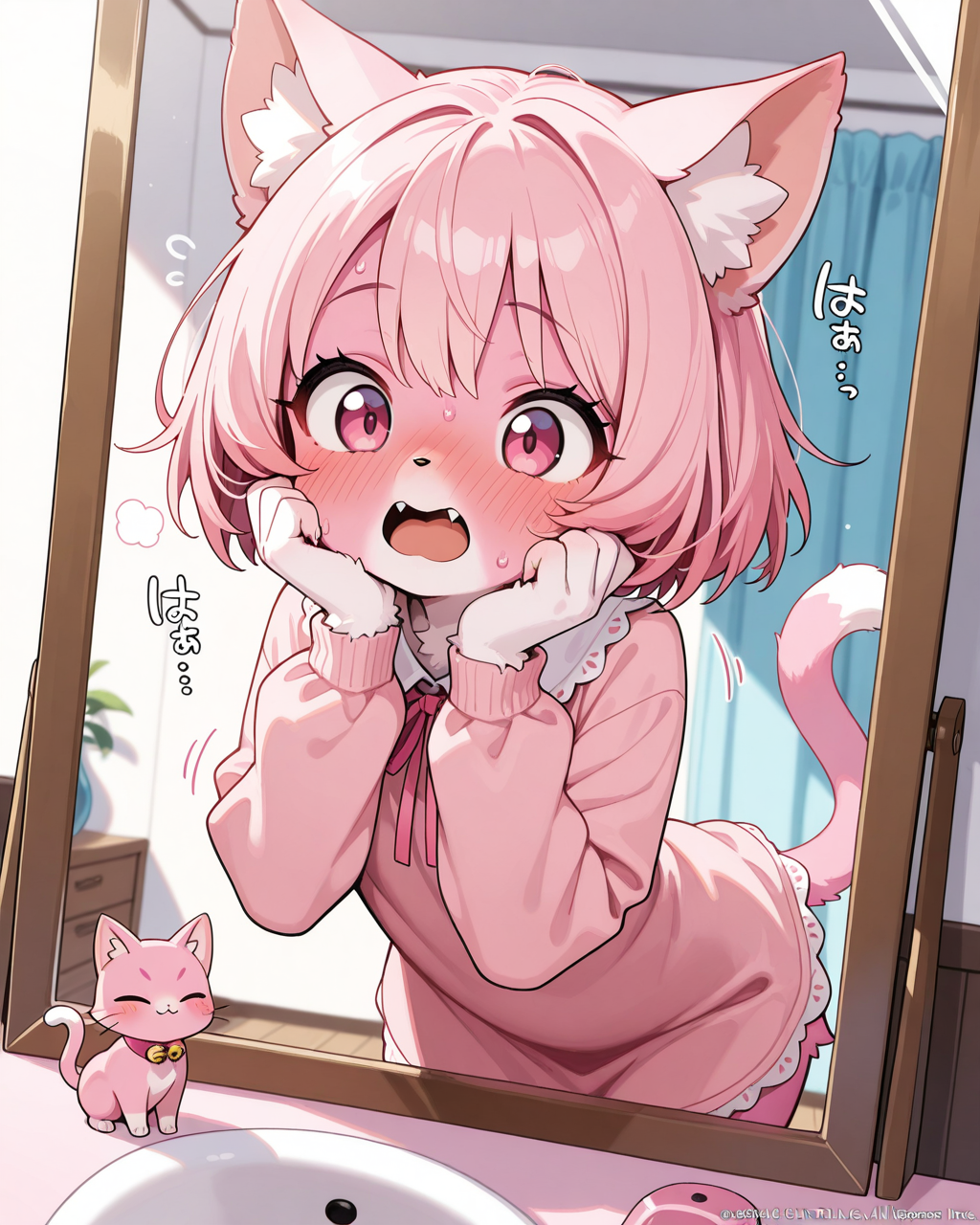 にゃわわ！！ね、猫みたいな姿になったにゃん！！