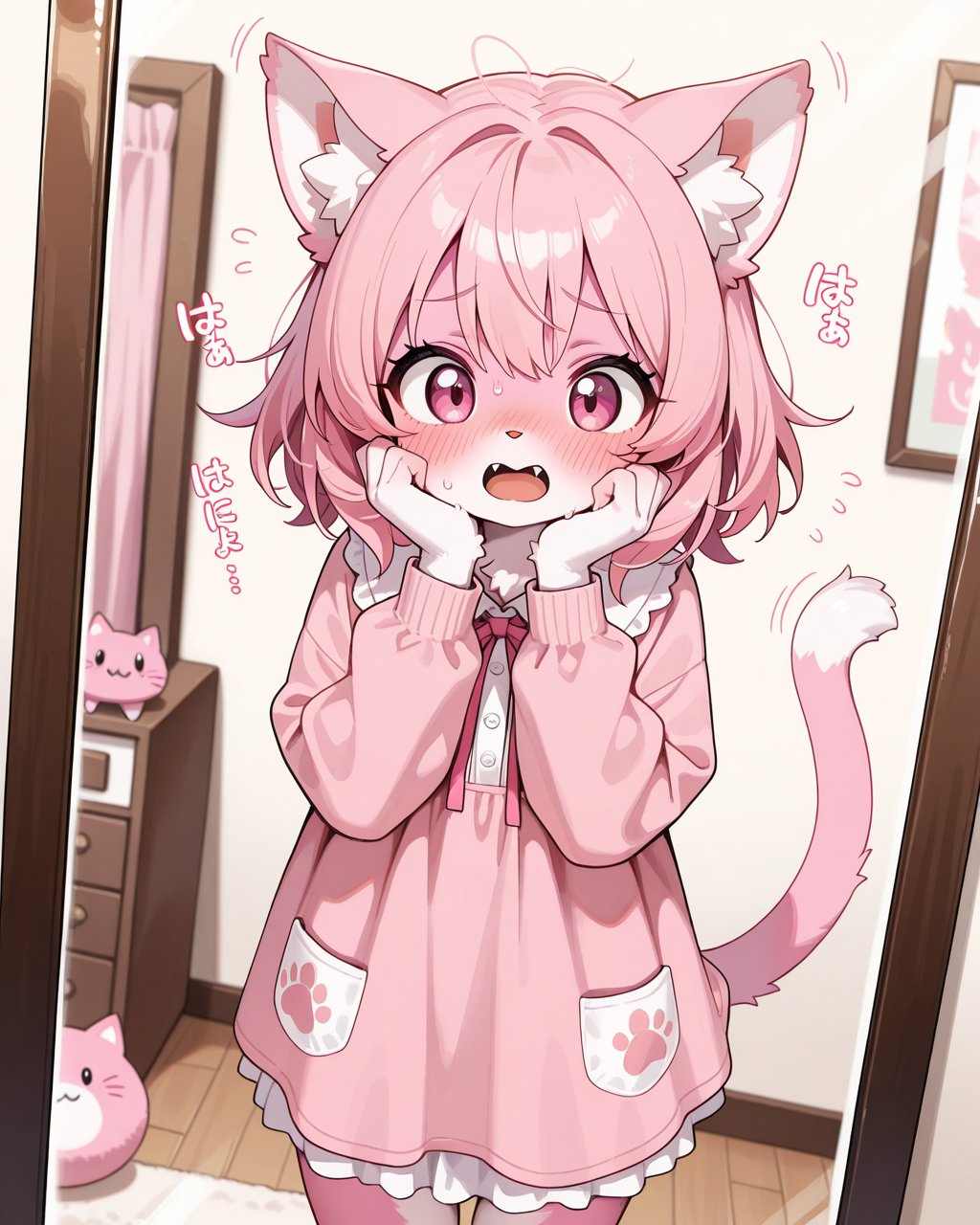 にゃわわ！！ね、猫みたいな姿になったにゃん！！