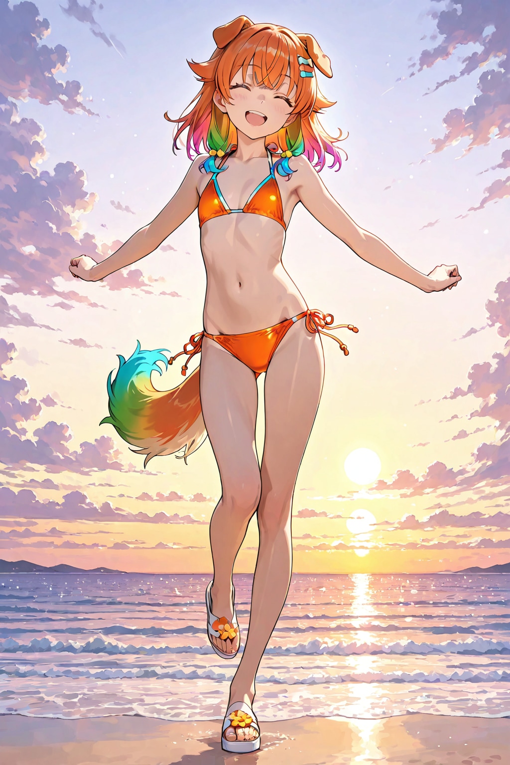 海辺の虹花、時々犬化。