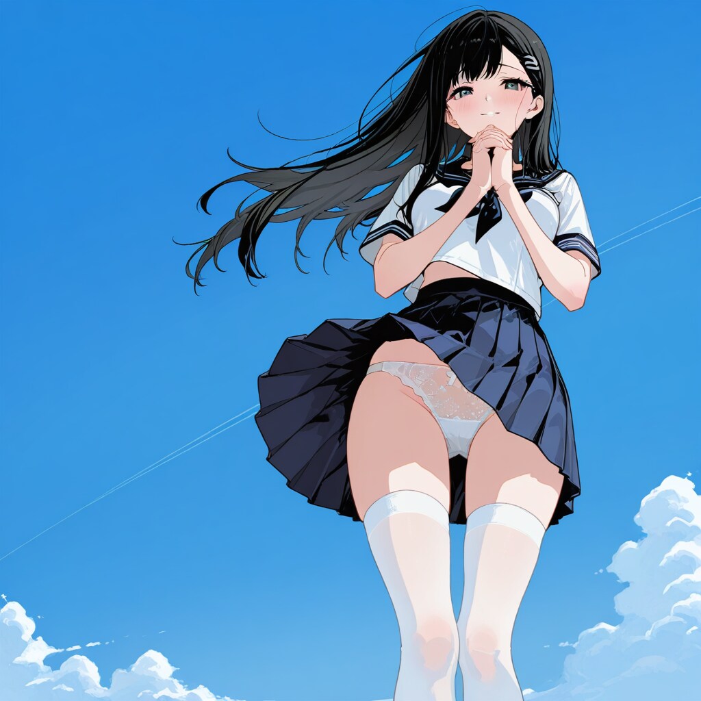 無防備ちゃんと飛行機雲