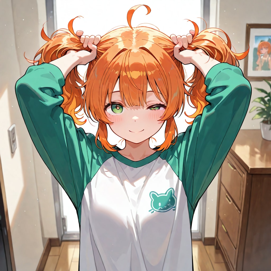 ウィッグつけて遊ぶ陽菜ちゃん