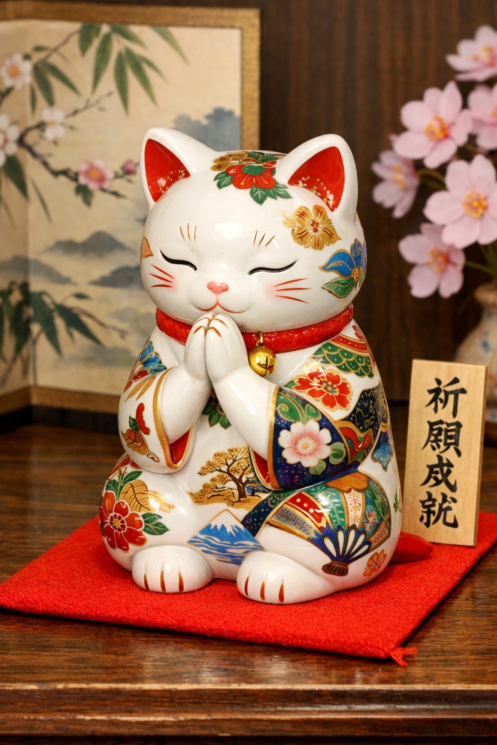 九谷焼の「お祈り猫」 | の人気AIイラスト・グラビア