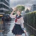 雨に濡れる幸子ちゃん 2枚目