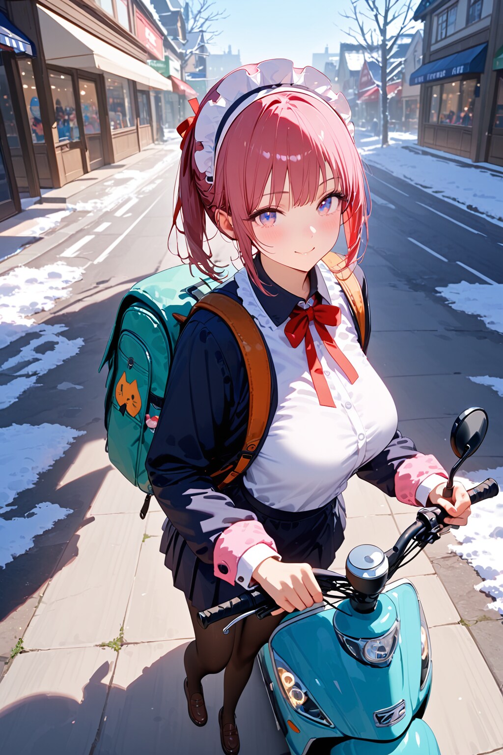 スクーターと宅配の彼女