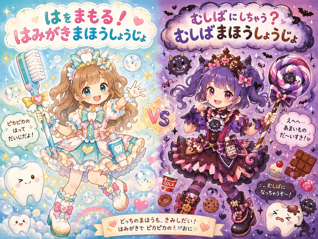 はみがき系魔法少女ちゃんと虫歯で魔法少女ちゃん