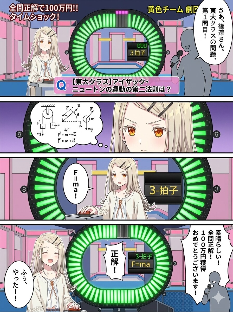 タイムショックに参加した、よ