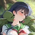 【コスプレ】かごめちゃんとチビゴブ 2枚目