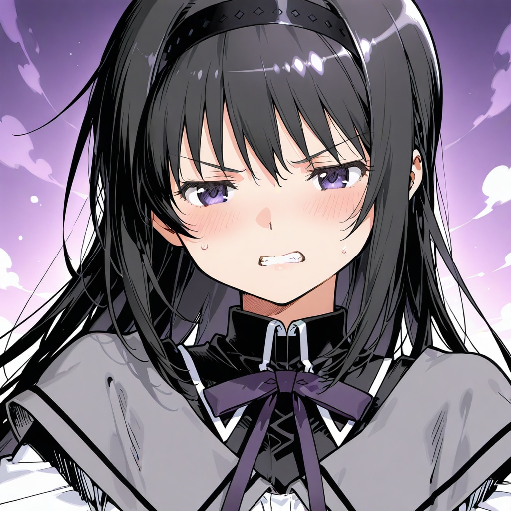 暁美ほむらの怒った顔