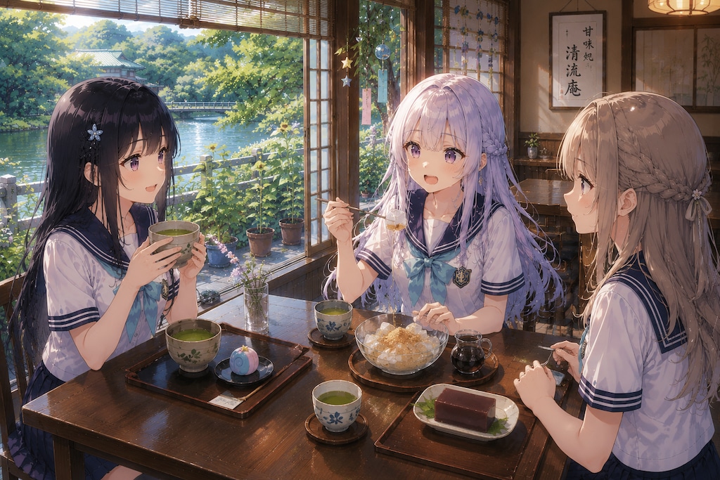 七夕前の甘味処
