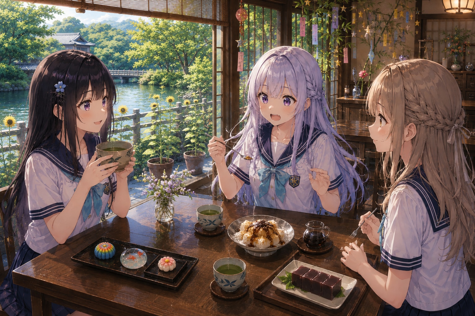 七夕前の甘味処