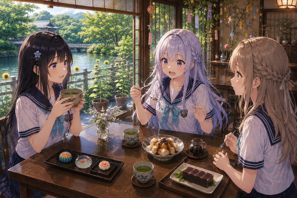 七夕前の甘味処