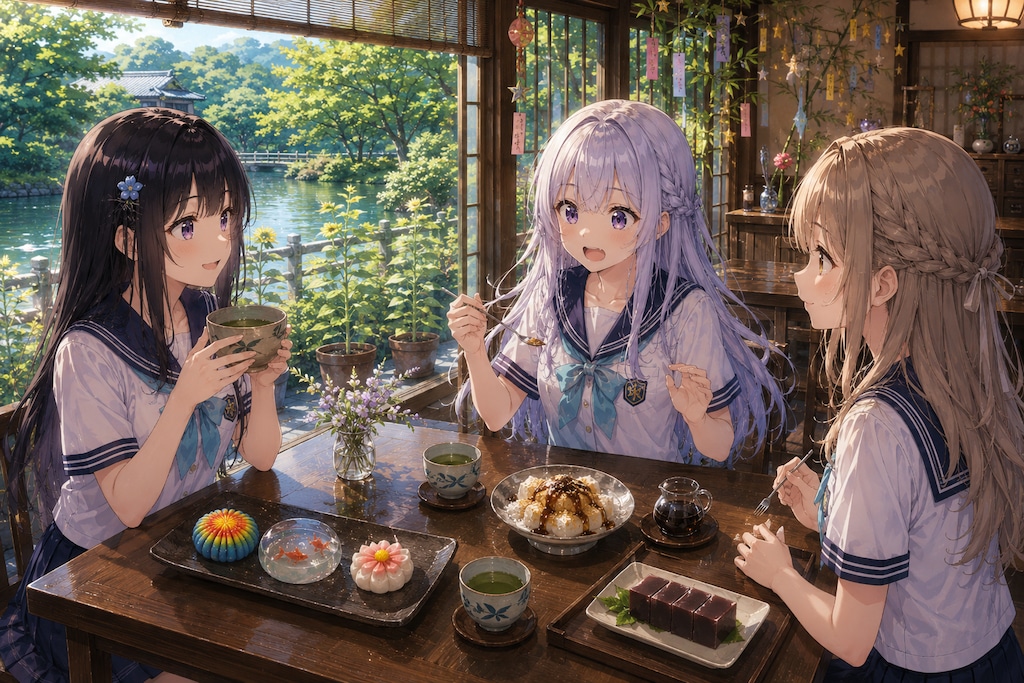 七夕前の甘味処