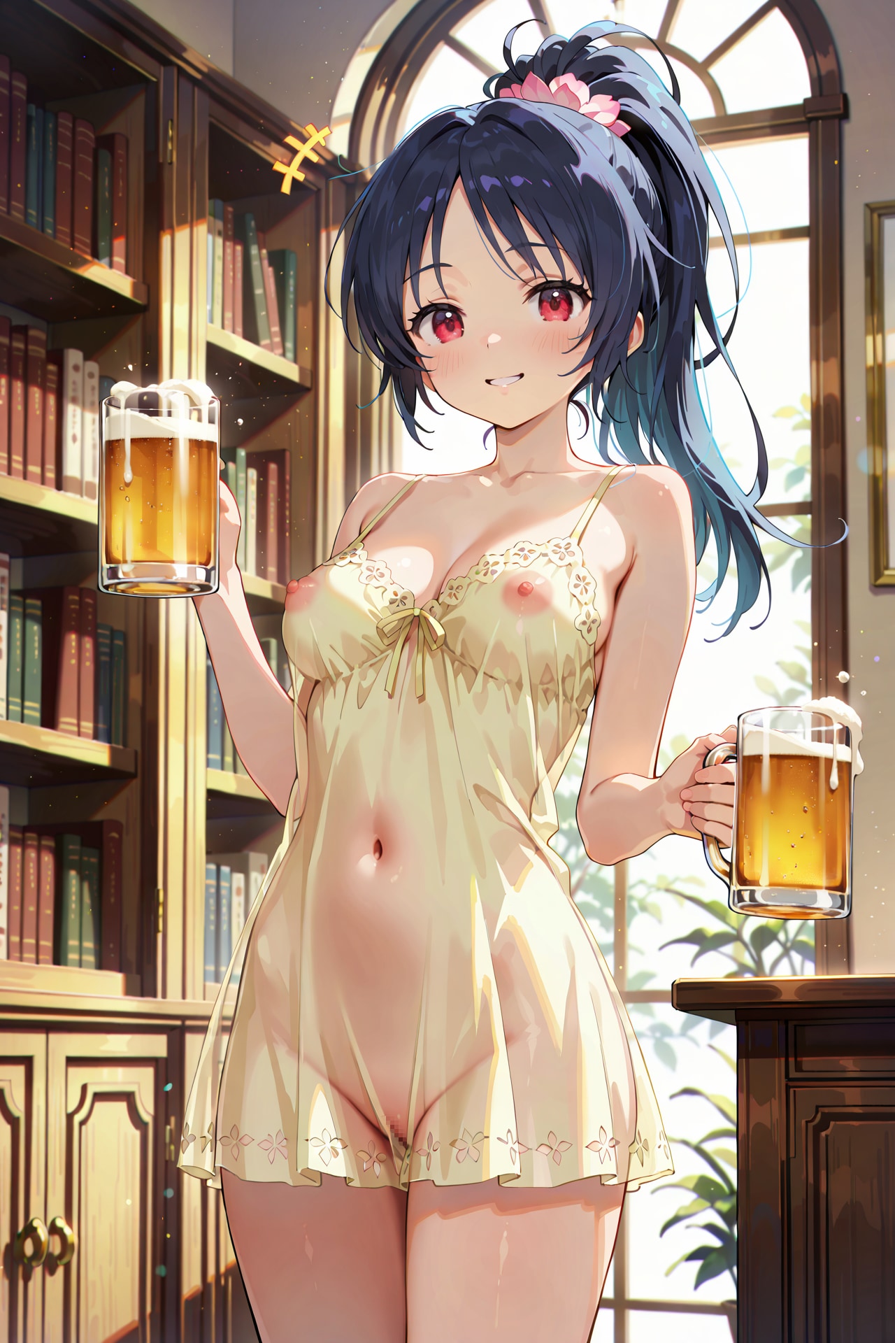 書棚の奥でヒミツの撮影会 Y906