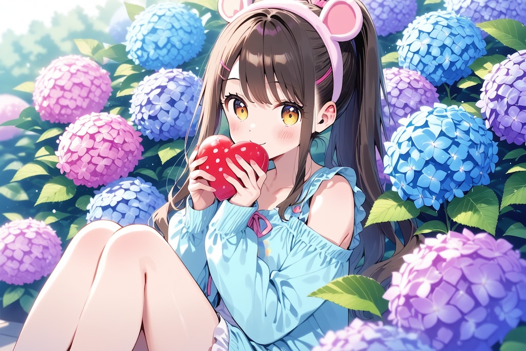 紫陽花とLILAC