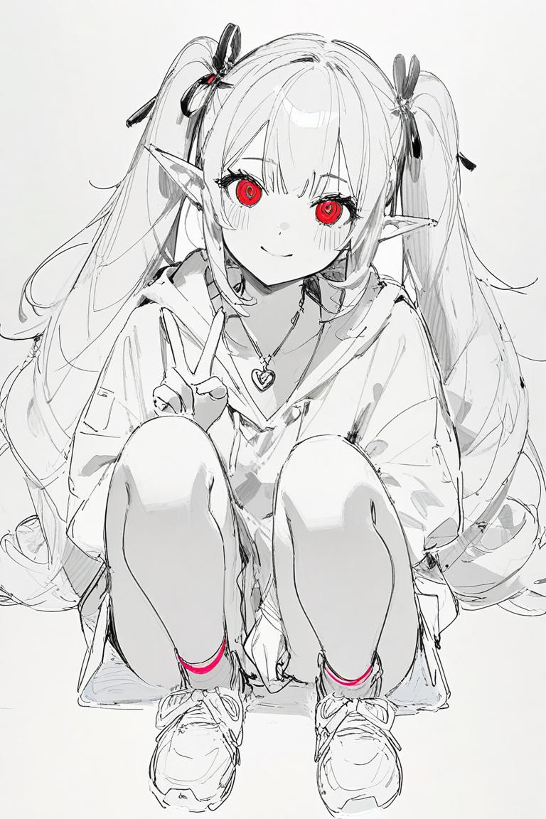 しゃがみ✌のシロネさん