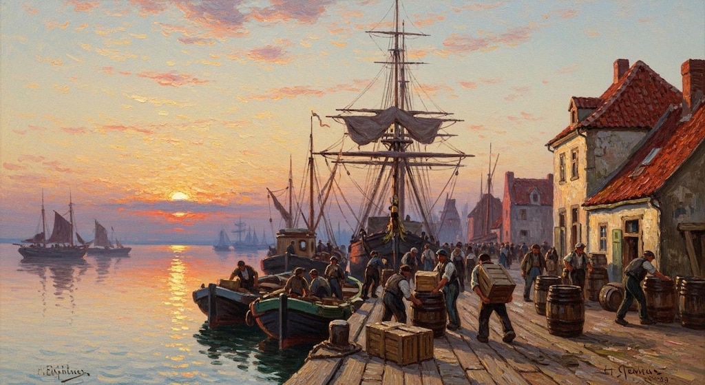 ミンゴワン展：黄昏の港に射す光